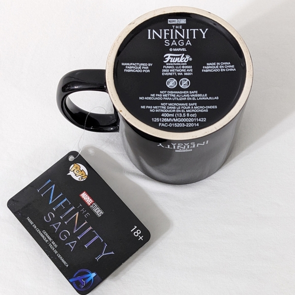 Marvel The Infinity Saga Funko Pop Guardians Of The Galaxy Black Ceramic Mug NWT - Picture 5 of 5
